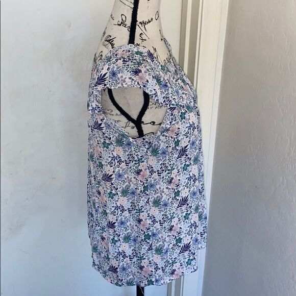 Loft Floral Print Top Boho Cottage Core Summer Spring Prairie Feminine - Picture 2 of 6